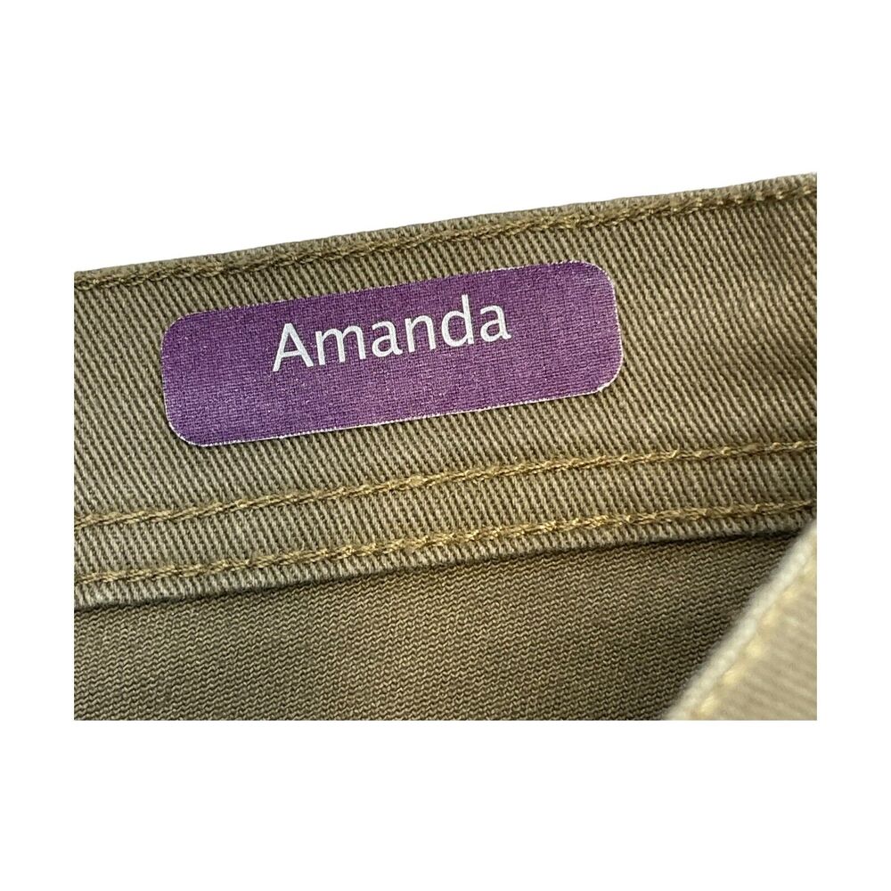 Gloria Vanderbilt Amanda Jeans Women's 14 Beige 5-Pockets High-Rise Straight Leg - Picture 8 of 8